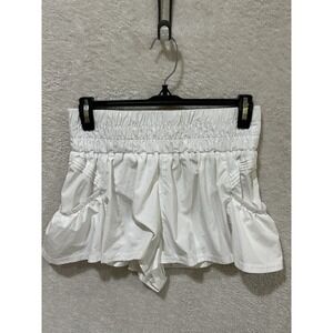 Free People Movement Shorts Womens XS White Lined Get Your Flirt On High Rise